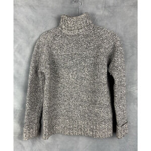 Vintage Express Knit Turtleneck Sweater Womens Small Marbled Gray Merino Wool